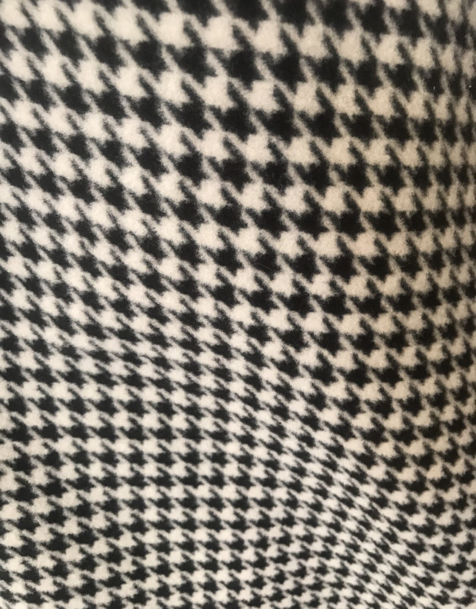 Jacquard brushed pied de poule beige/zwart