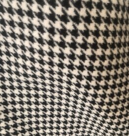 Jacquard brushed pied de poule beige/zwart