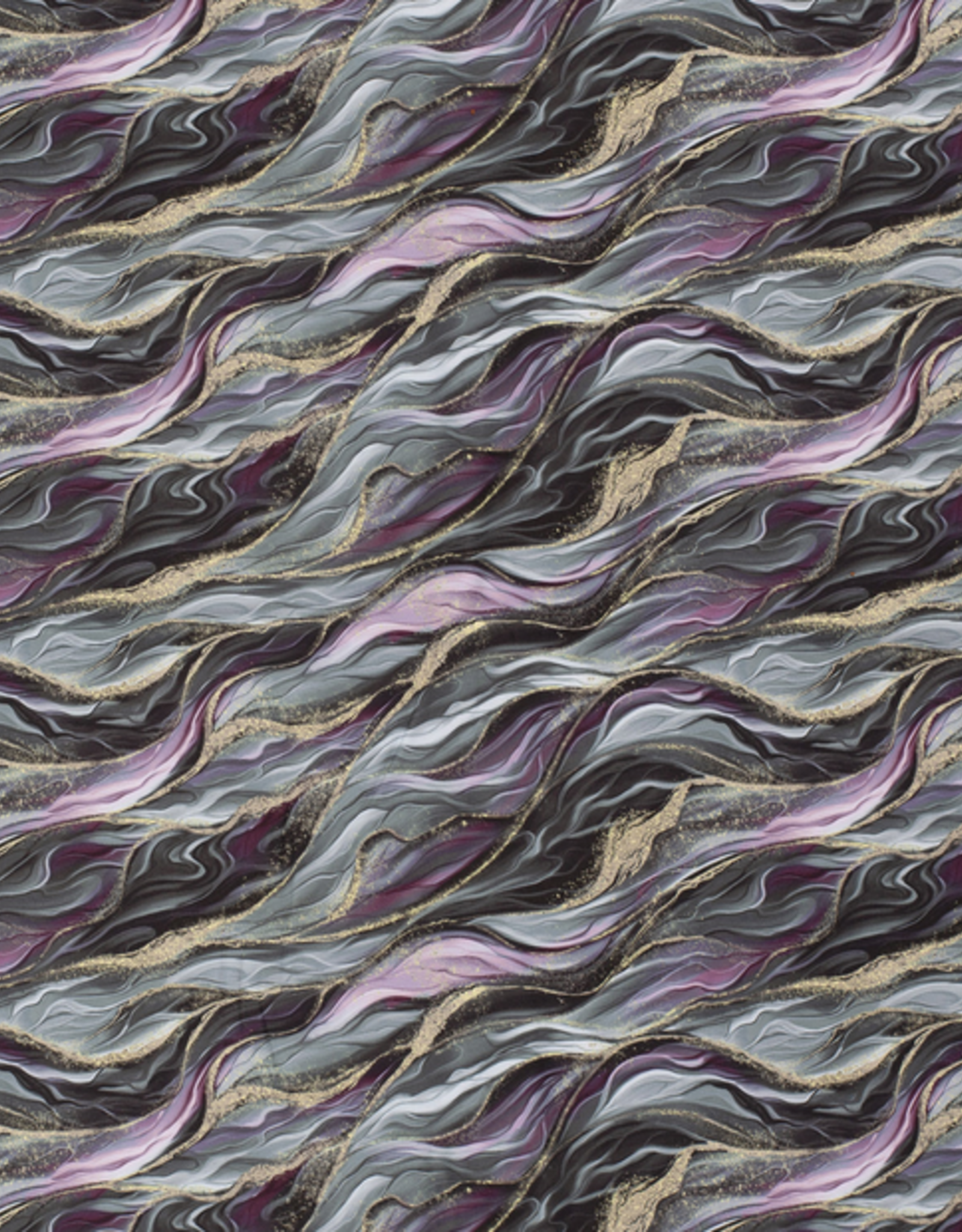 Softshell marmerlook groen/paars met goudlook