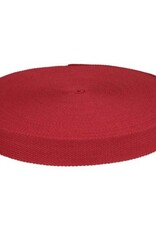 Stoffenschuur selectie Tassenband katoen 25mm bordeau - rood