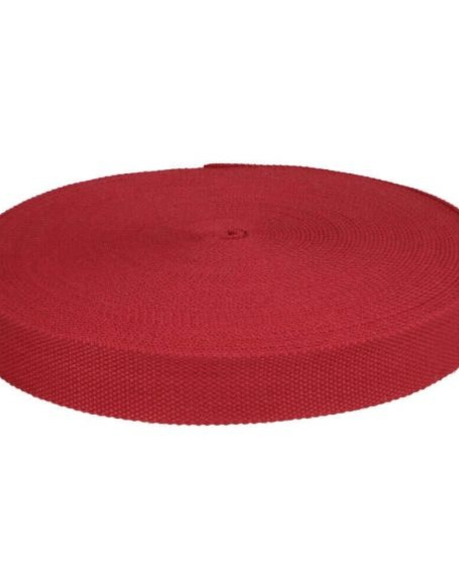 Stoffenschuur selectie Tassenband katoen 25mm bordeau - rood