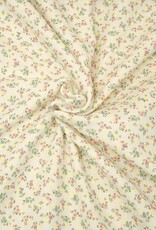 Double gauze Sandy 2 Bloemetjes ecru Double gauze Sandy 2 Bloemetjes ecru