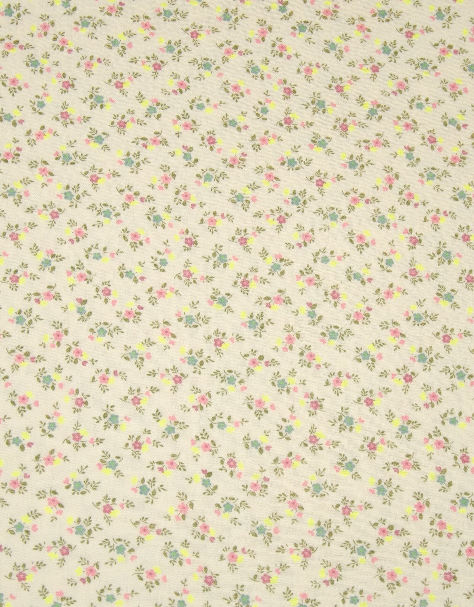 Double gauze Sandy 2 Bloemetjes ecru