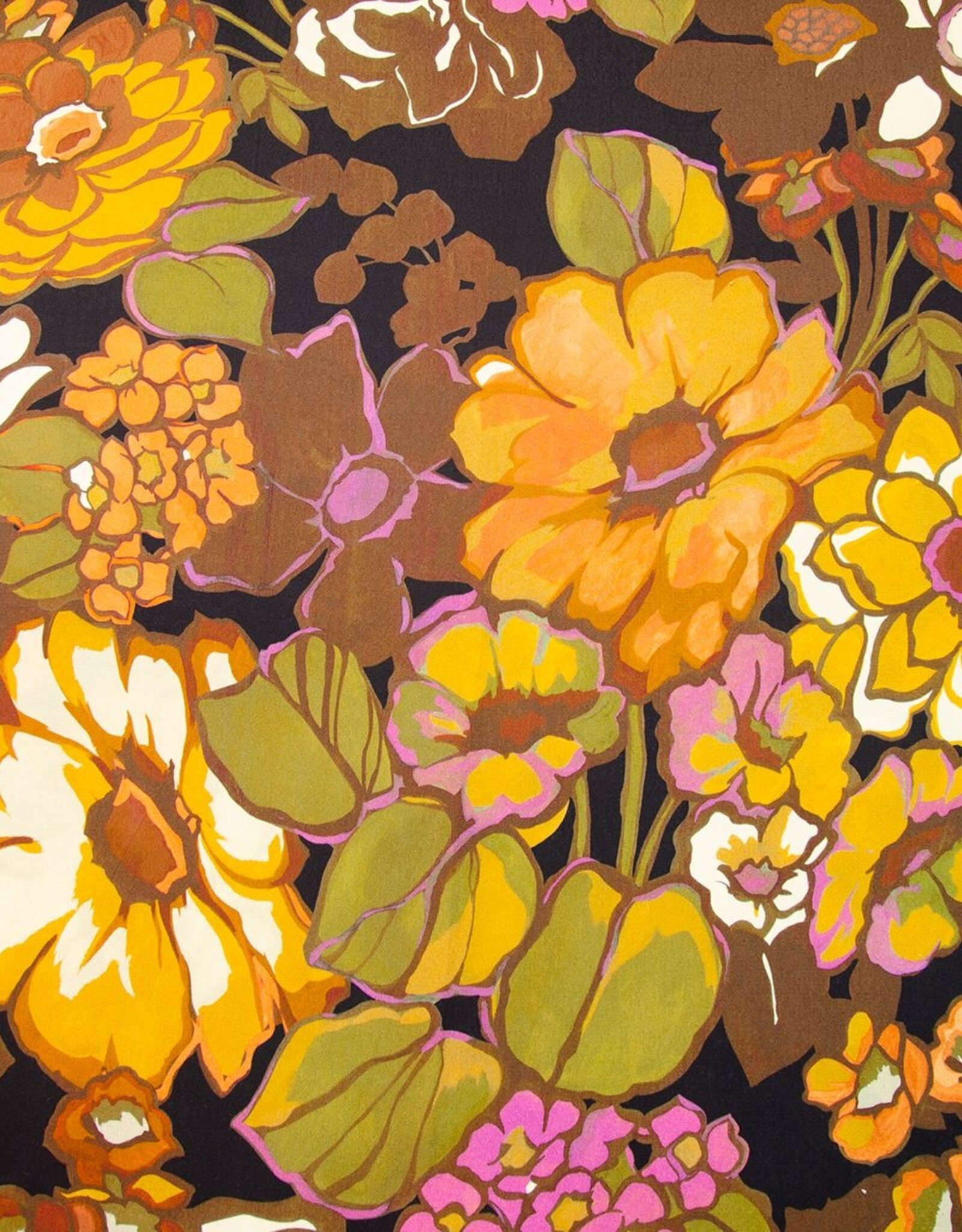 Viscose  Kleurrijke Flower Power