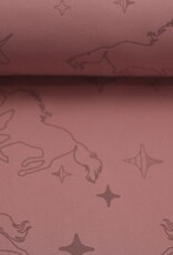 Softshell met reflecterende print eenhoorns rose Softshell met reflecterende print eenhoorns rose