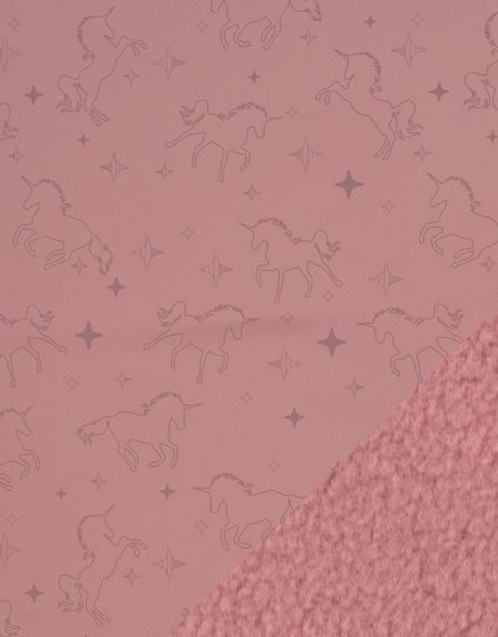 Softshell met reflecterende print eenhoorns rose