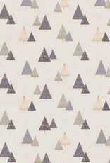 Katoen Popline kerstboom in marmer offwhite Katoen Popline kerstboom in marmer offwhite