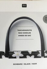 Tassengreep kunstleder zwart 32.5cm kort