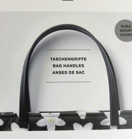 Tassengreep kunstleder zwart 32.5cm kort