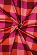 Satijn Katoen Large Gingham blush