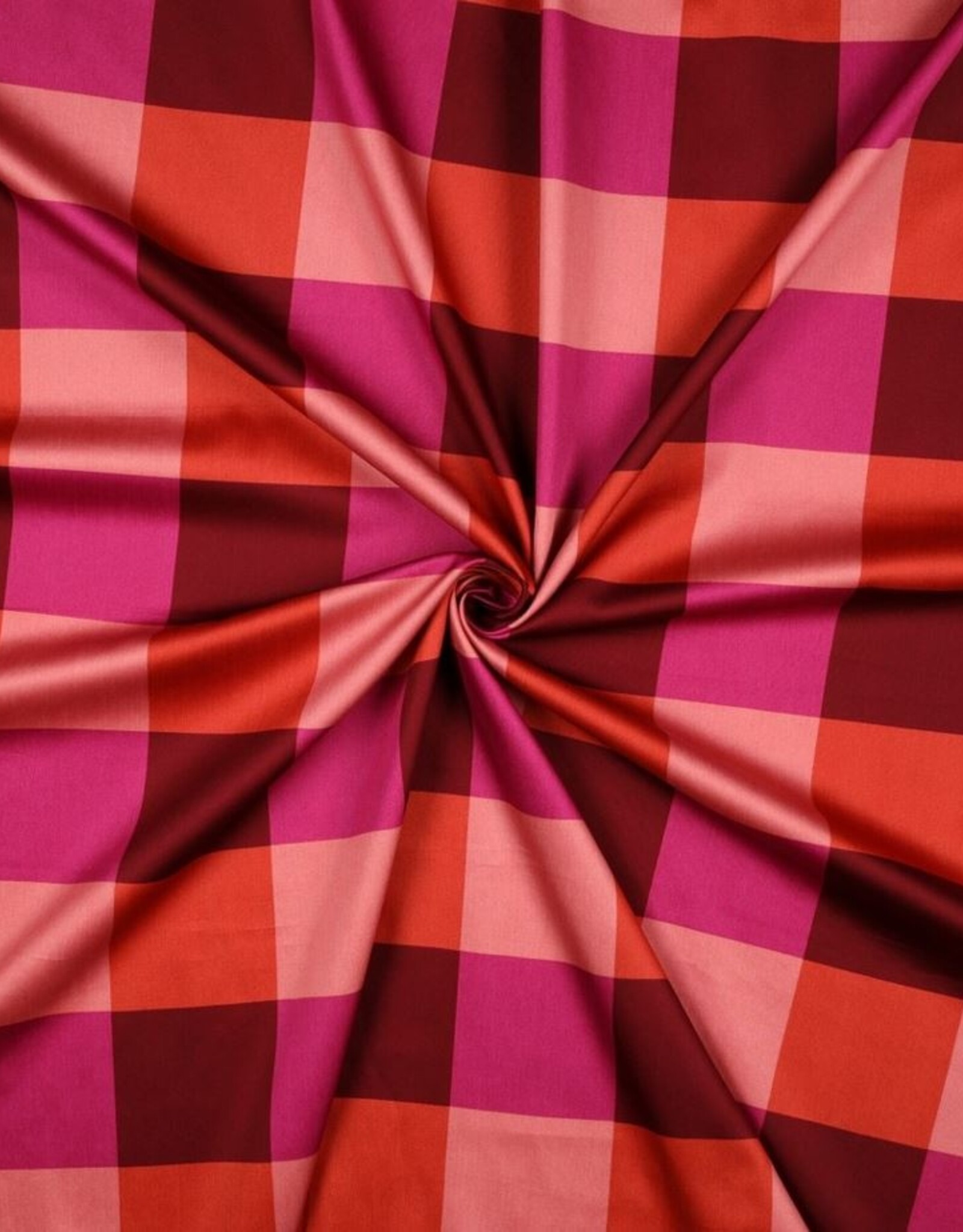 Satijn Katoen Large Gingham blush