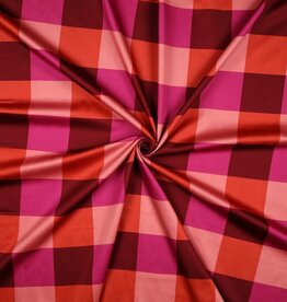 Satijn Katoen Large Gingham blush