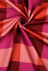 Satijn Katoen Large Gingham blush