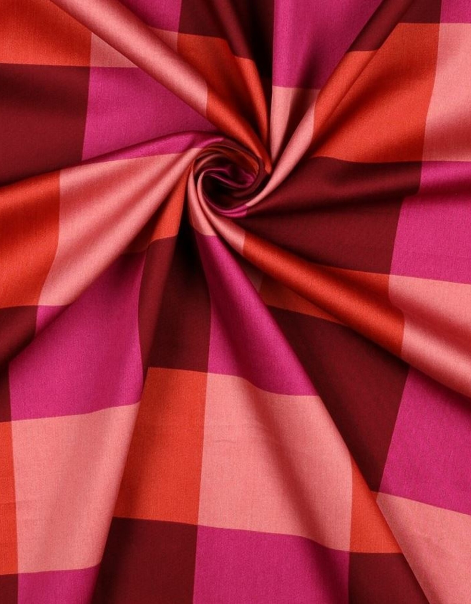 Satijn Katoen Large Gingham blush