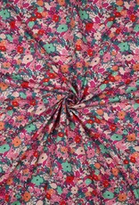 Poplin katoen floral fest  saphire Poplin katoen floral fest  saphire