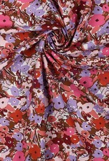 Poplin katoen floral fest  nutmeg Poplin katoen floral fest  nutmeg