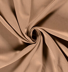 Bamboe Poplin Uni Taupe