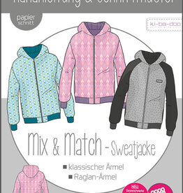 Patroon  mix & match sweatjack mannen