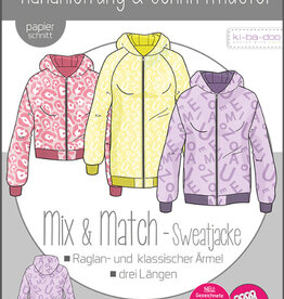 Patroon  mix & match sweatjack vrouwen