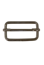 Schuifgesp 25mm gun metaal - set van 2 stuks