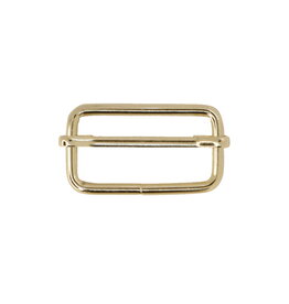 Schuifgesp 25mm goud - set van 2 stuks
