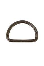 D-ring 38mm gun metaal - set van 2 stuks