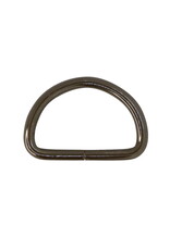 D-ring 25mm gun metaal - set van 2 stuks