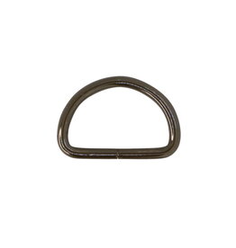 Zipperzoo D-ring 25mm gun metaal - set van 2 stuks