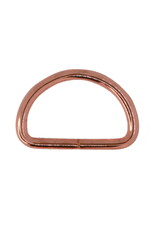 D-ring 25mm rose goud - set van 2 stuks