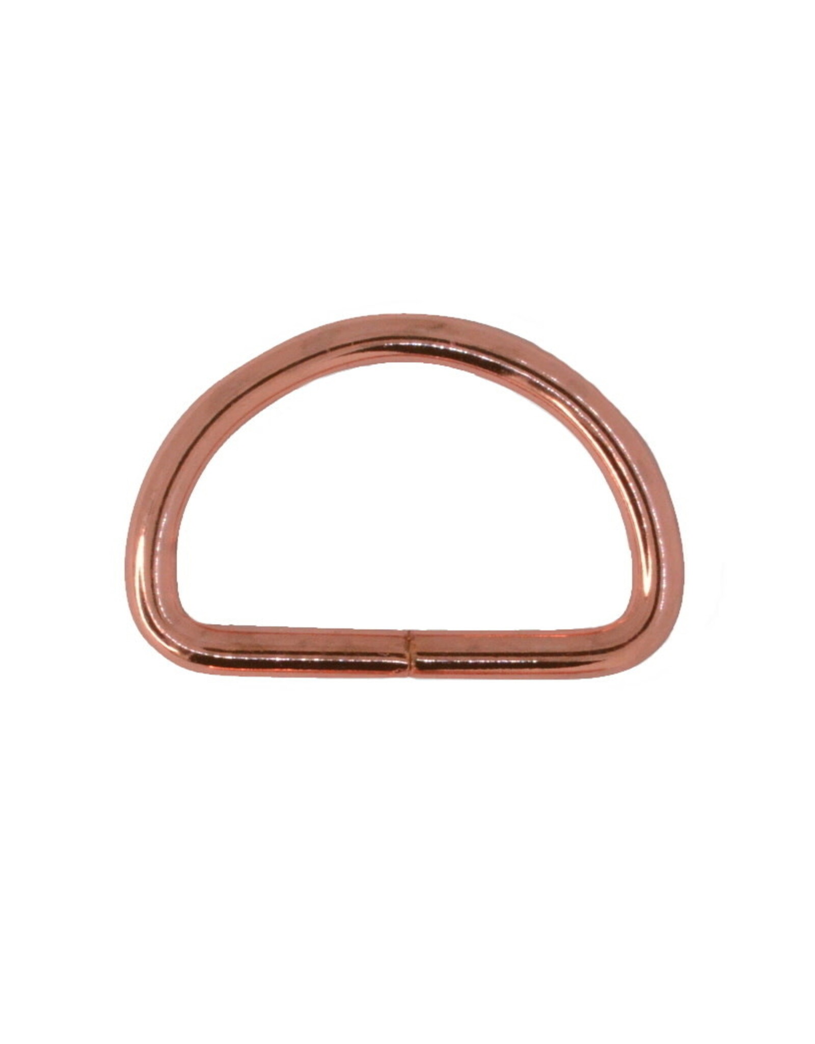 D-ring 25mm rose goud - set van 2 stuks