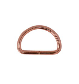 D-ring 25mm rose goud - set van 2 stuks