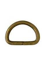 Zipperzoo D-ring 25mm antiek goud - set van 2 stuks