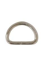 Zipperzoo D-ring 25mm nikkel - set van 2 stuks