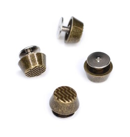 Pootjes met schroef antiek goud - set van 4 stuks