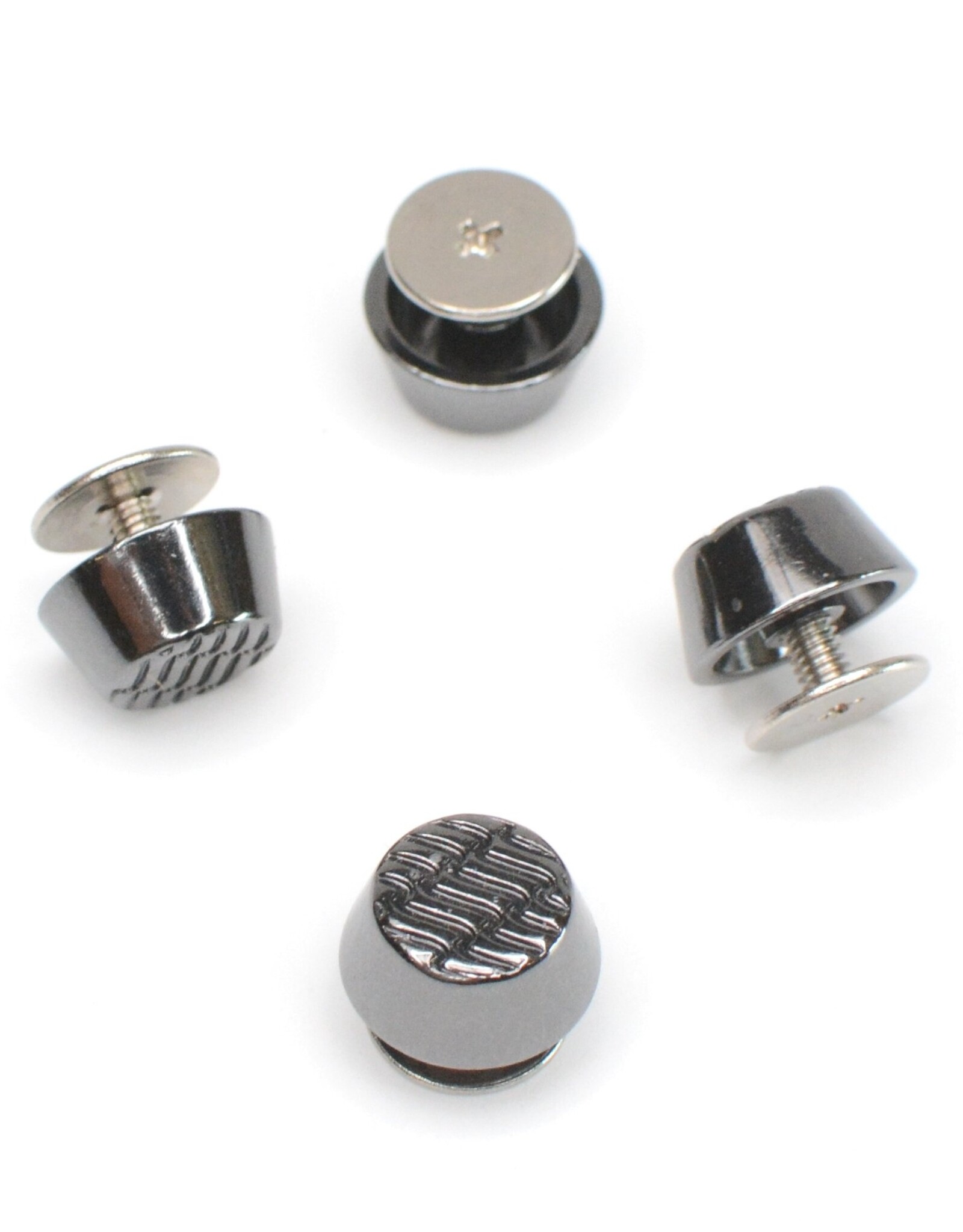 Pootjes met schroef gun metaal - set van 4 stuks