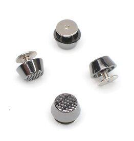 Pootjes met schroef gun metaal - set van 4 stuks