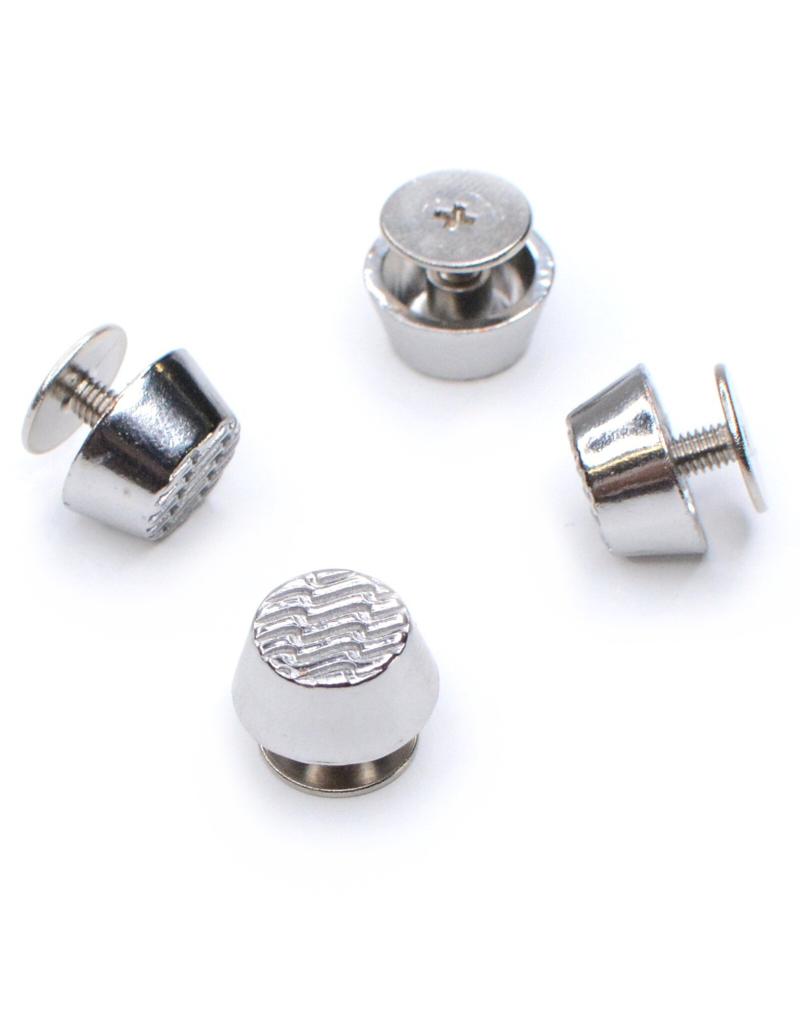 Pootjes met schroef nikkel - set van 4 stuks