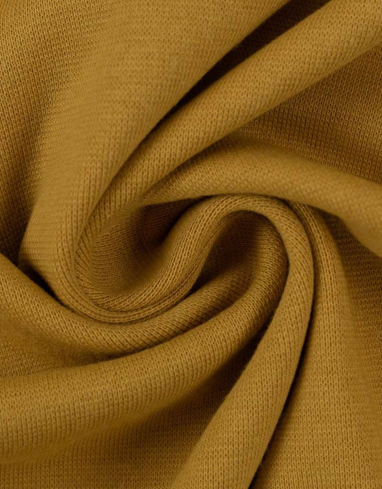 French Terry uni goudgeel