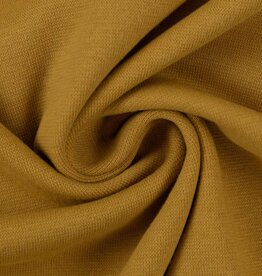 French Terry uni goudgeel