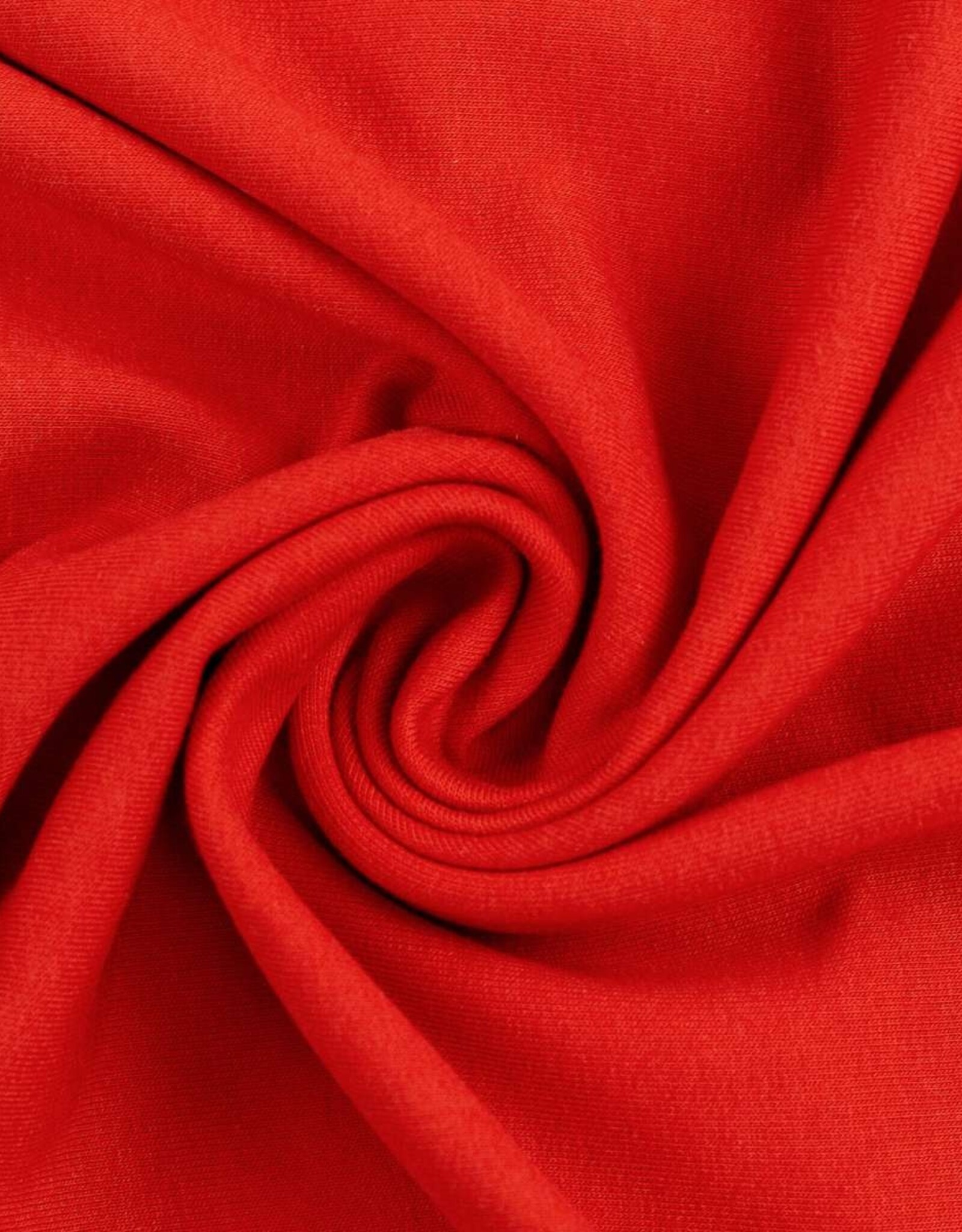 French Terry uni rood