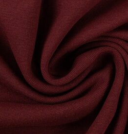 Jersey katoen  uni bordeaux