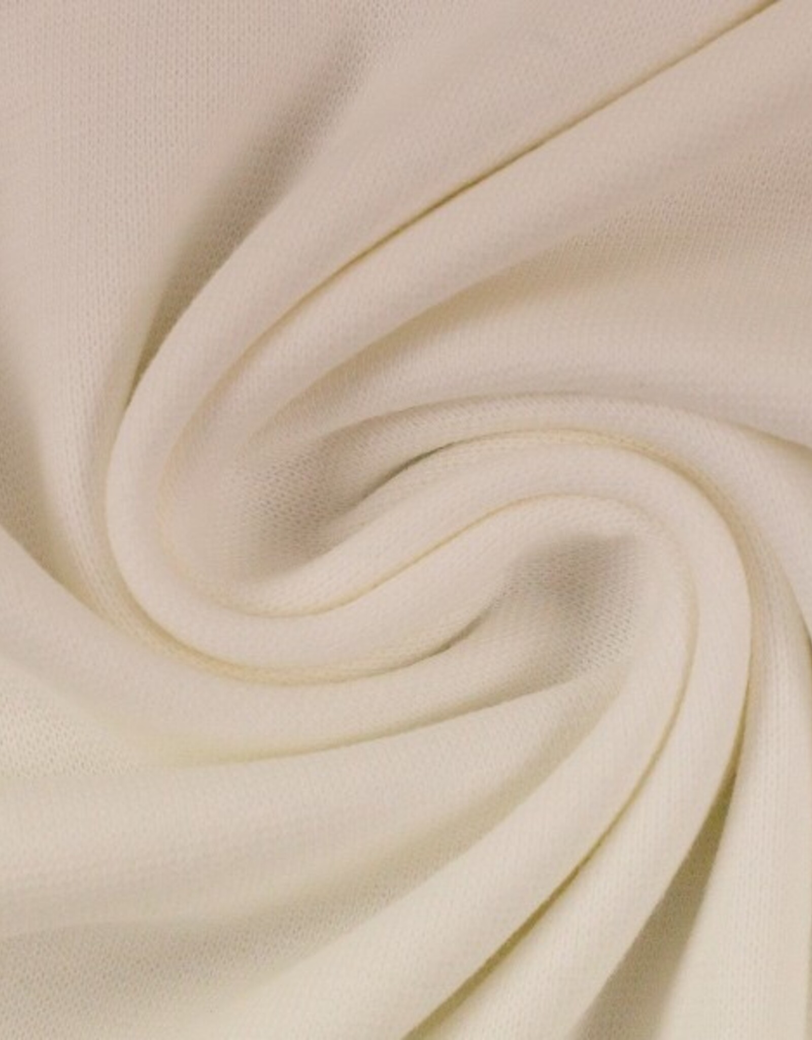 Jersey katoen  uni gebroken wit