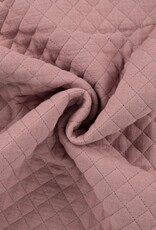 Quilt gestept ruitjes doucle face poederrose Quilt gestept ruitjes doucle face poederrose