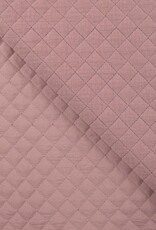 Quilt gestept ruitjes doucle face poederrose Quilt gestept ruitjes doucle face poederrose