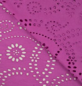 Broderie katoen cyclaam
