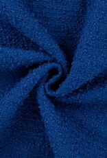 Bouclé channel kobalt blauw Bouclé channel kobalt blauw