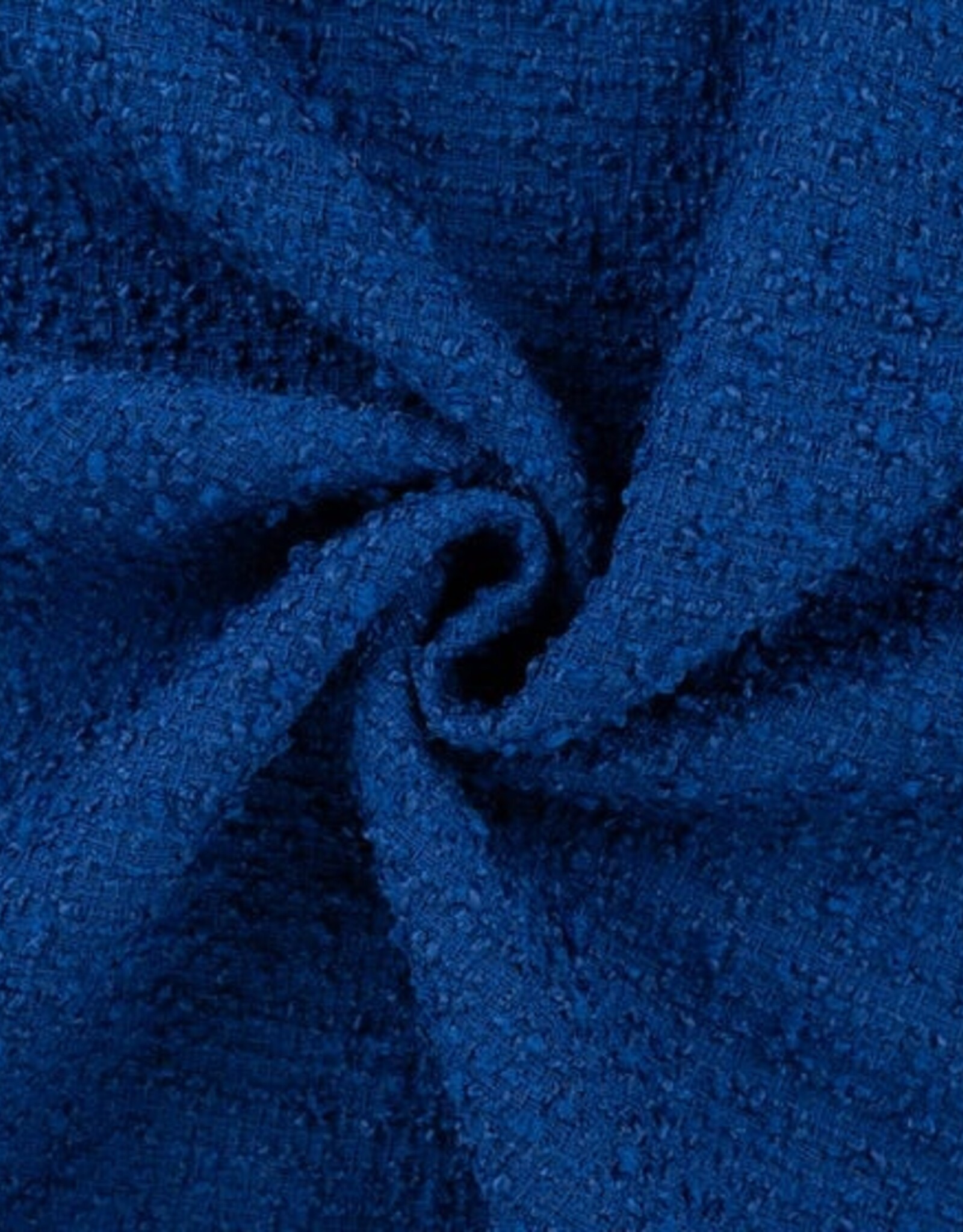 Bouclé channel kobalt blauw