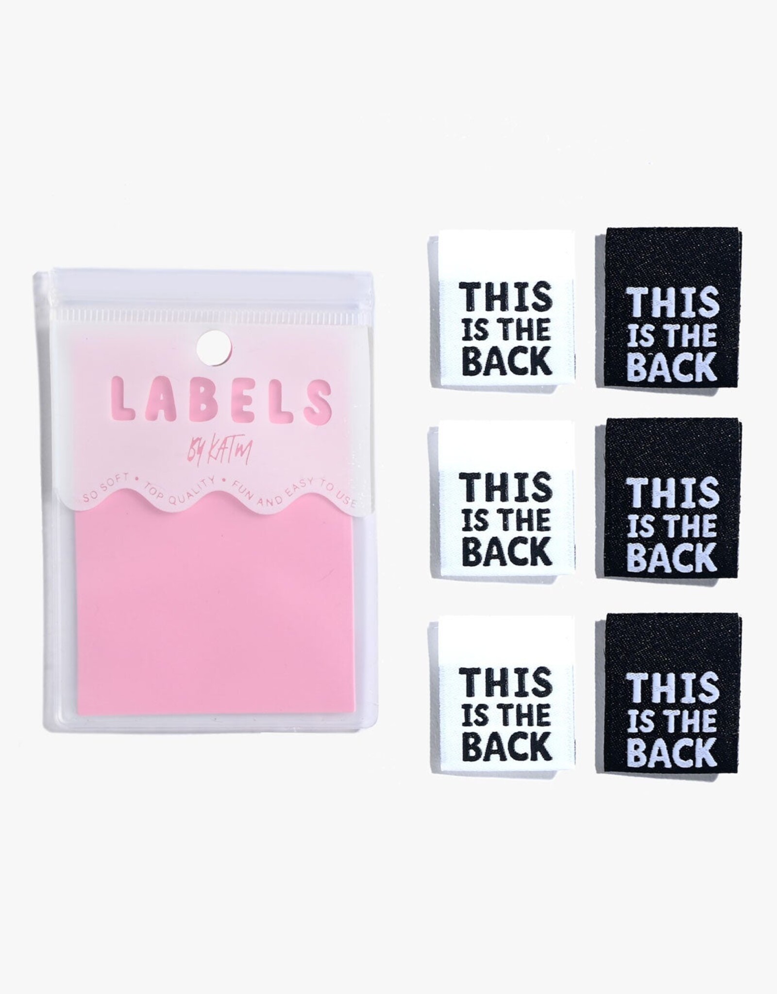 THIS IS THE BACK labels - 6 stuks innaailabels