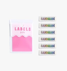HANDMADE RAINBOW  labels - 6 stuks innaailabels