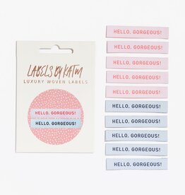 HELLO GORGEOUS! labels - 10 stuks innaailabels